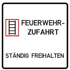 Symbol Feuerwehrzufahrt